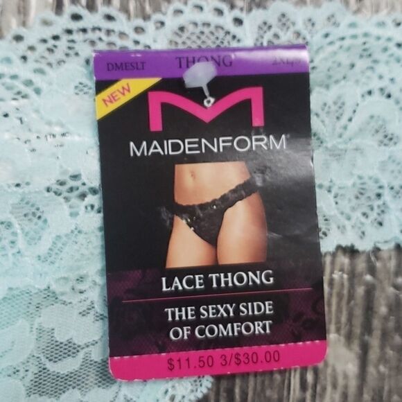 NEW!  MAIDENFORM LACE THONG - Picture 4 of 7